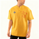 Mustard Yellow Compass & Map Print Button-Back T-Shirt