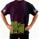 Purple & Black Color-Block Circuit Board Print Oversized T-Shirt